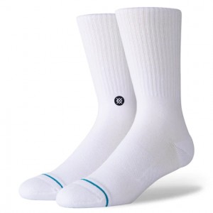 CALCETINES STANCE 24 ICON CREW WHITE